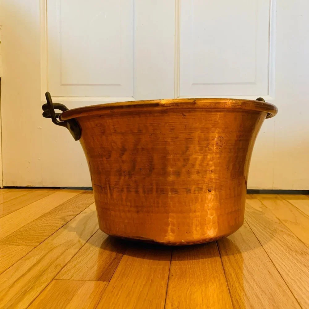 FINE Antique HAND MADE COPPER KETTLE Dovetailed Hammered - Picture 15 of 16